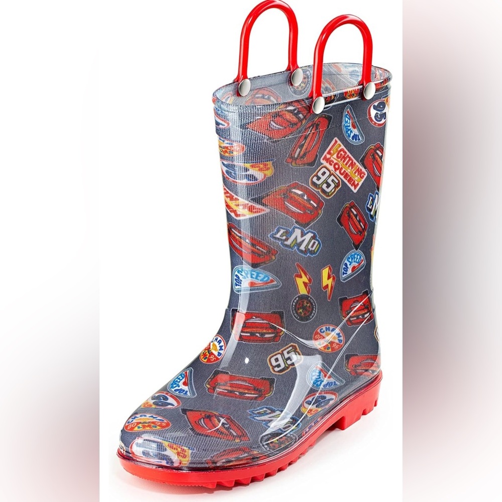 Disney Cars Lightening McQueen Rainboots. Toddler Size 7